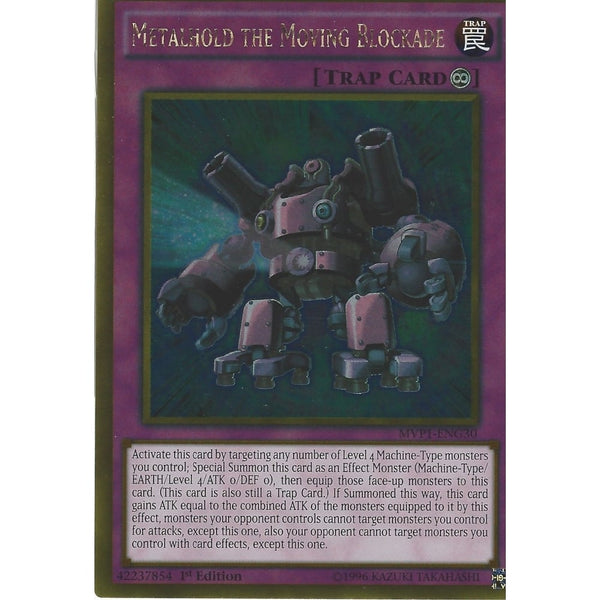 Yu-Gi-Oh METALHOLD THE MOVING BLOCKADE - GOLD RARE - GP-MVP1-ENG30 -1st Edition