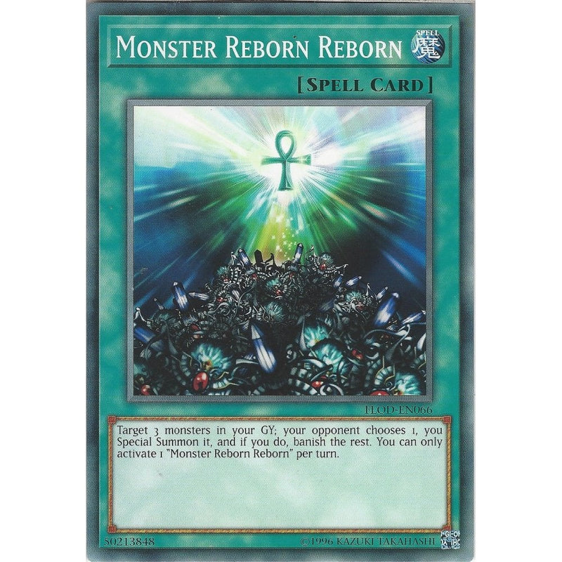 yugioh monster reborn card Yu-Gi-Oh MONSTER REBORN REBORN - FLOD-EN066 - Common Card