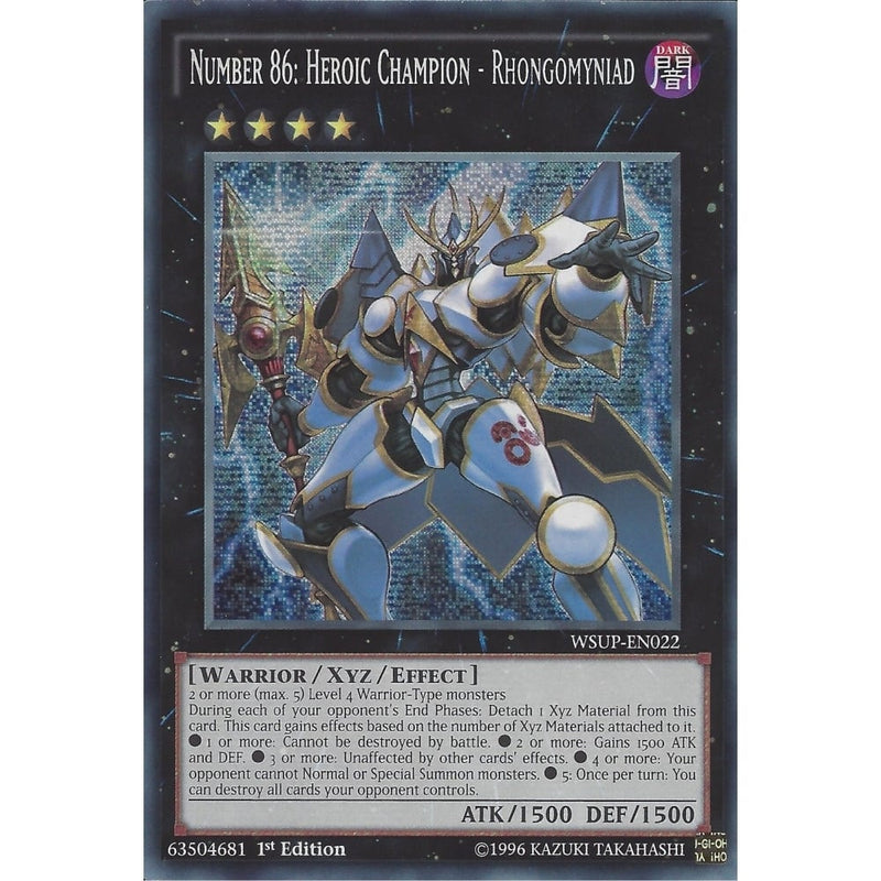 Yu-Gi-Oh NUMBER 86 HEROIC CHAMPION RHONGOMYNIAD PRISMATIC SECRET WSUP- - Recaptured LTD Yu-Gi-Oh NUMBER 86 HEROIC CHAMPION RHONGOMYNIAD PRISMATIC SECRET WSUP- - Recaptured LTD
