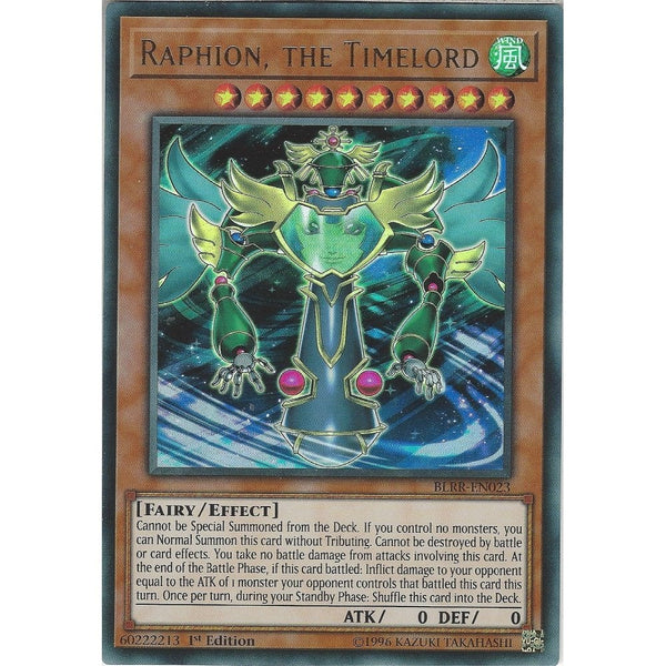 yugioh timelord cards Yu-Gi-Oh RAPHION THE TIMELORD - BLRR-EN023 - 1st Edition - Ultra Rare