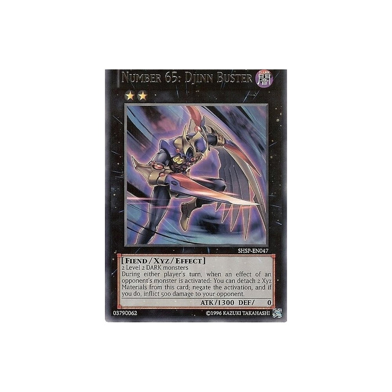 Yu-Gi-Oh Rare Card: NUMBER 65: DJINN BUSTER - SHSP-EN047 - Recaptured LTD Yu-Gi-Oh Rare Card: NUMBER 65: DJINN BUSTER - SHSP-EN047 - Recaptured LTD