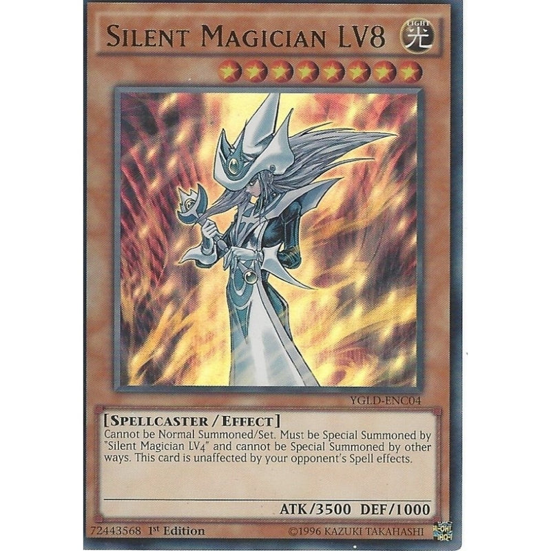 Yu-Gi-Oh SILENT MAGICIAN LV8 - Ultra Rare - YGLD-ENC04 - 1st Edition - Recaptured LTD Yu-Gi-Oh SILENT MAGICIAN LV8 - Ultra Rare - YGLD-ENC04 - 1st Edition - Recaptured LTD