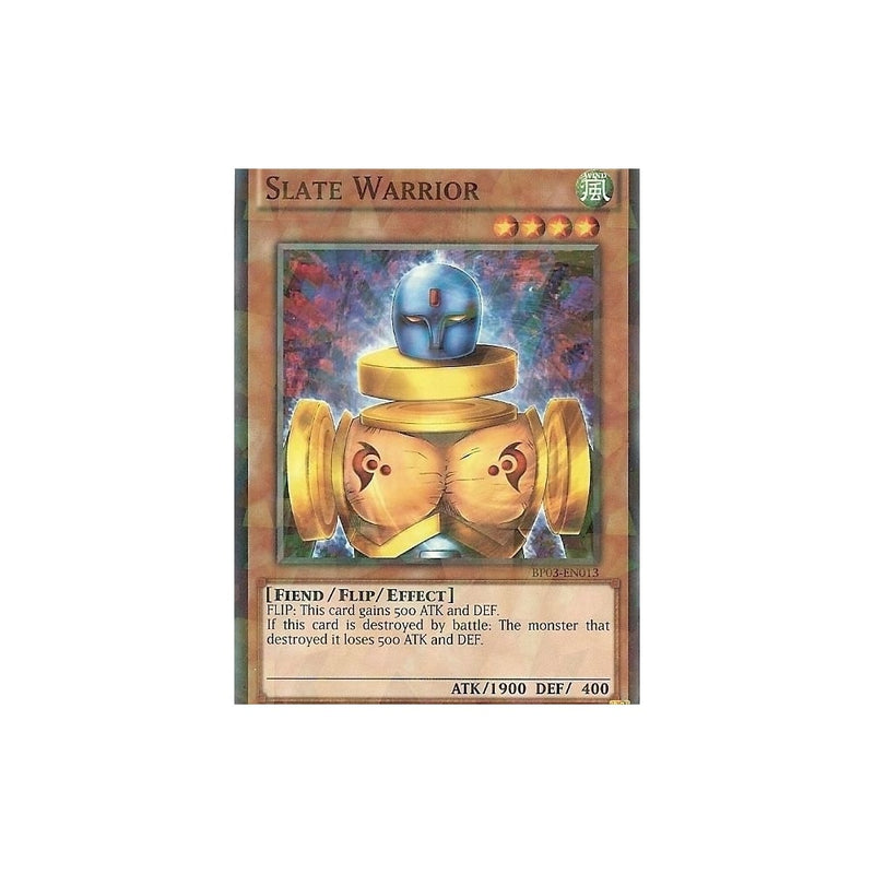 Yu-Gi-Oh SLATE WARRIOR - SHATTER FOIL RARE - BP03-EN013 - 1st Edition - Recaptured LTD Yu-Gi-Oh SLATE WARRIOR - SHATTER FOIL RARE - BP03-EN013 - 1st Edition - Recaptured LTD