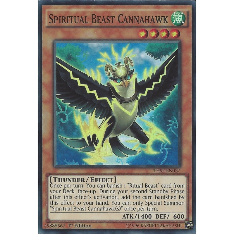 yugioh spiritual beast deck Yu-Gi-Oh SPIRITUAL BEAST CANNAHAWK - SUPER RARE - THSF-EN027 - 1st Edi