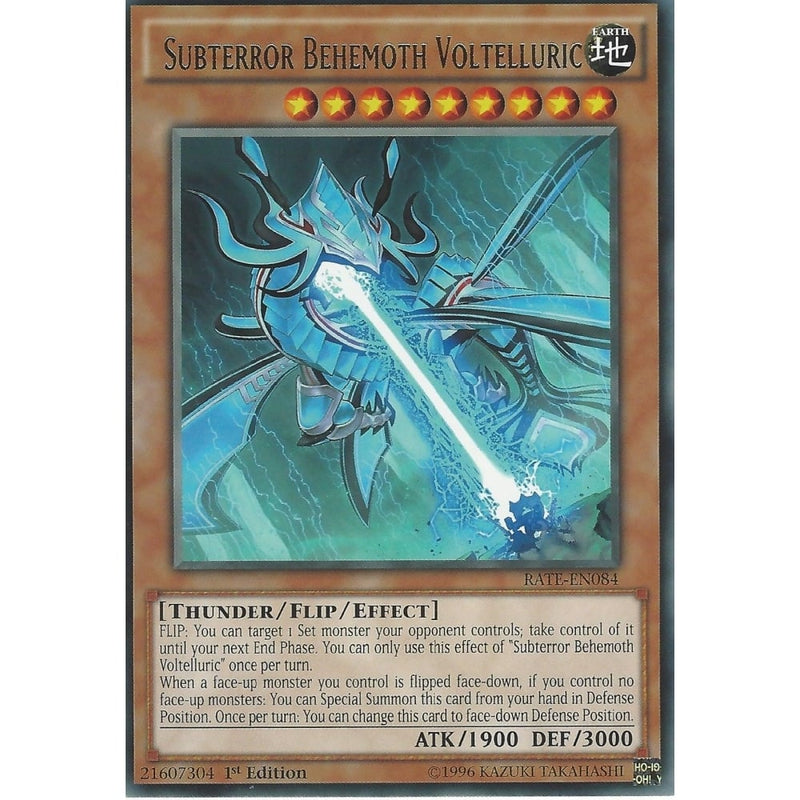 Yu-Gi-Oh SUBTERROR BEHEMOTH VOLTELLURIC - Rare - RATE-EN084 1st Editio -  Recaptured LTD