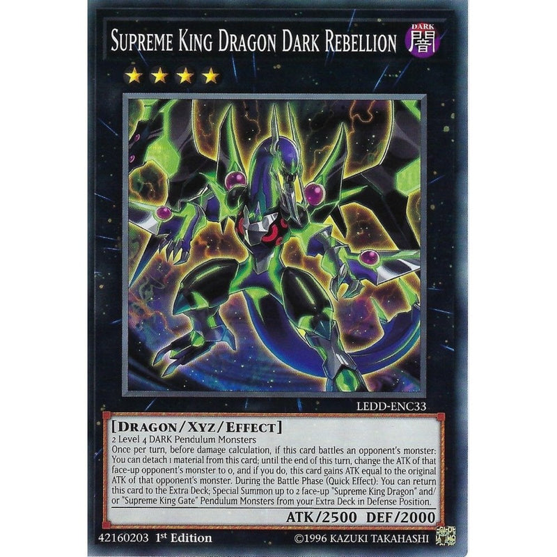 Yu-Gi-Oh SUPREME KING DRAGON DARK REBELLION - LEDD-ENC33 - 1ST EDITION - Recaptured LTD Yu-Gi-Oh SUPREME KING DRAGON DARK REBELLION - LEDD-ENC33 - 1ST EDITION - Recaptured LTD