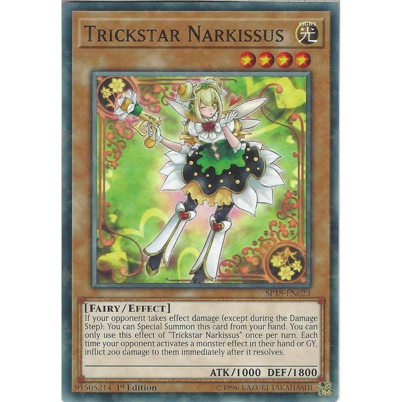 Yu-Gi-Oh TRICKSTAR NARKISSUS - SP18-EN023 - Starfoil Rare Card - 1st E - Recaptured LTD Yu-Gi-Oh TRICKSTAR NARKISSUS - SP18-EN023 - Starfoil Rare Card - 1st E - Recaptured LTD