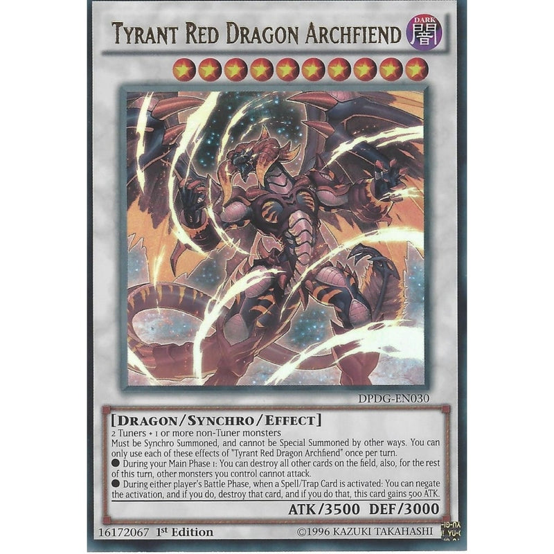 Yu-Gi-Oh TYRANT RED DRAGON ARCHFIEND - Ultra Rare - DPDG-EN030 - 1st E