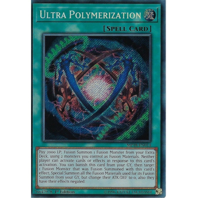 Yu-Gi-Oh Ultra Polymerization - MP18-EN014 - Secret Rare Card - 1st Ed - Recaptured LTD Yu-Gi-Oh Ultra Polymerization - MP18-EN014 - Secret Rare Card - 1st Ed - Recaptured LTD