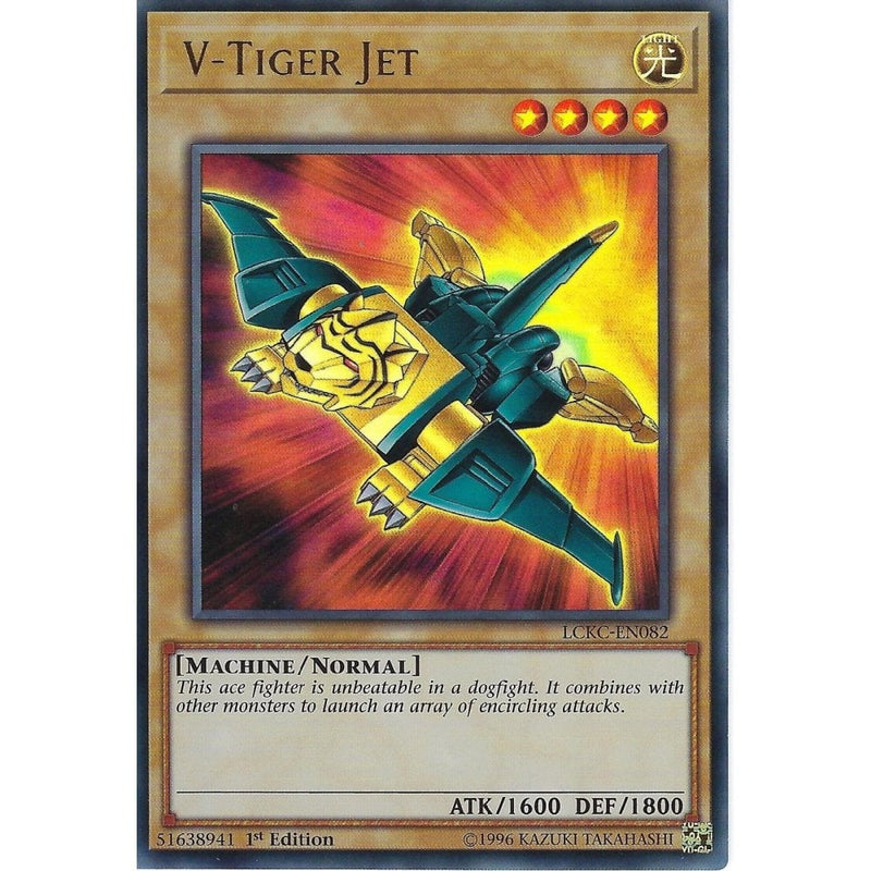 yugioh tiger cards Yu-Gi-Oh V-TIGER JET - LCKC-EN082 - Ultra Rare Card - 1st Edition
