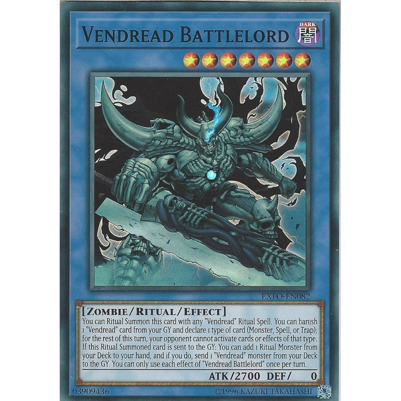 Yu-Gi-Oh VENDREAD BATTLELORD - EXFO-EN082 - Super Rare Card - Recaptured LTD Yu-Gi-Oh VENDREAD BATTLELORD - EXFO-EN082 - Super Rare Card - Recaptured LTD