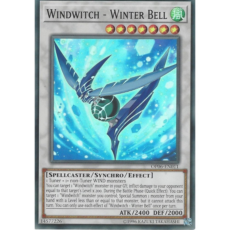 Yu-Gi-Oh WINDWITCH - WINTER BELL - SUPER RARE - OP06-EN011